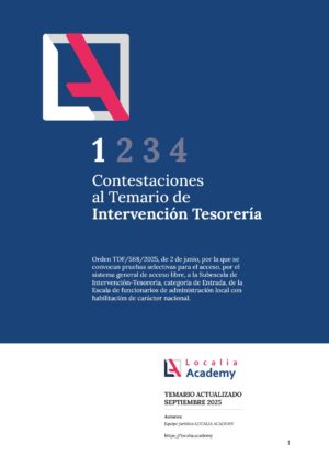 Temario de Intervención-Tesorería (IT) para oposiciones de Habilitación Nacional - Localia Academy