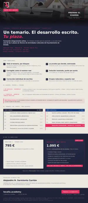 Curso online oposiciones Técnico de Actividades Culturales Oviedo 2026
