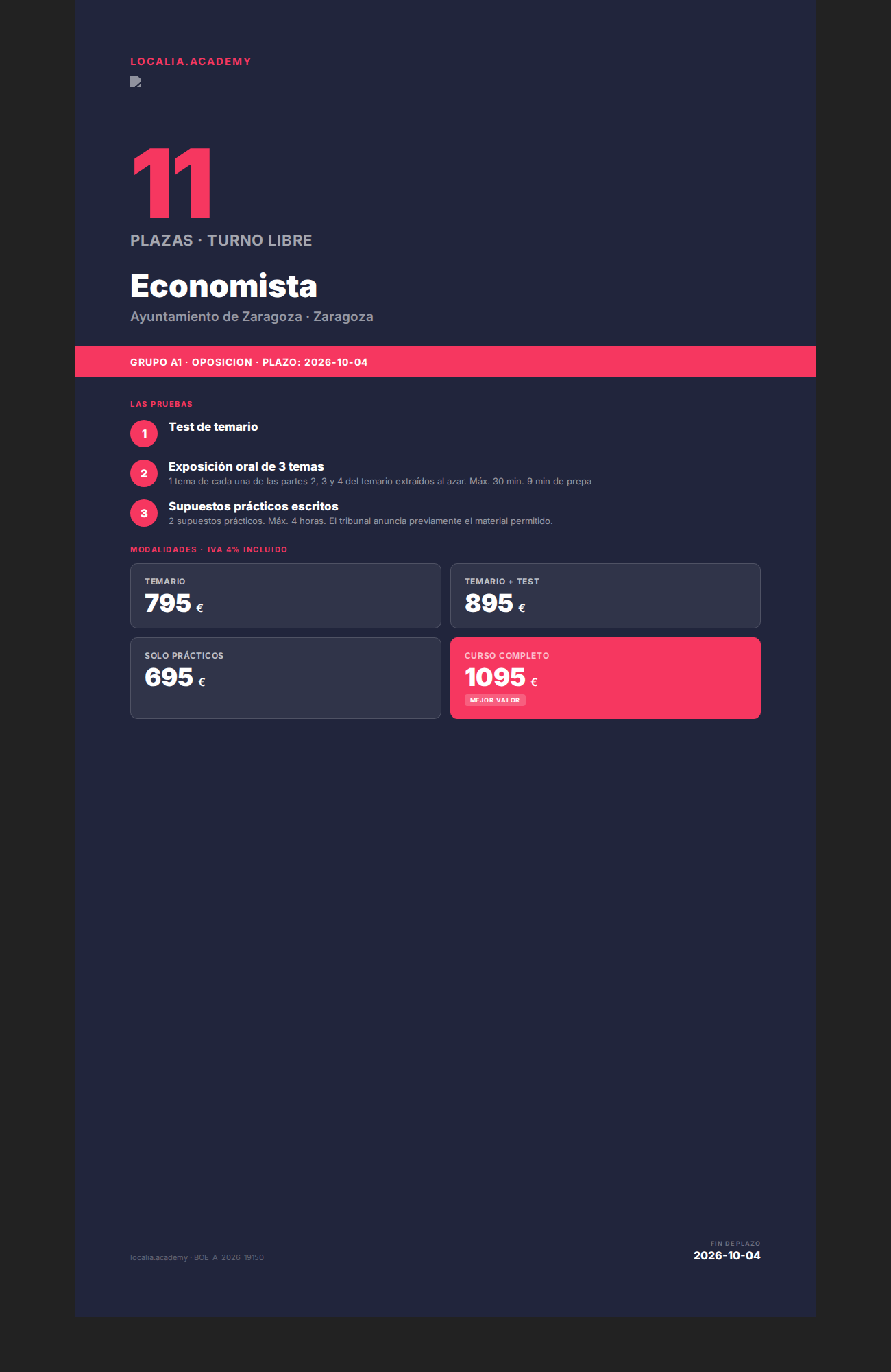 Curso Economista · Ayuntamiento de Zaragoza 2026 - Imagen 2