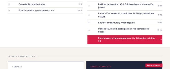 Curso online oposiciones Técnico/a de Juventud Consell Comarcal del Bages 2026