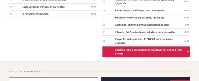 Curso online oposiciones Trabajador/a Social Ayuntamiento de Canovelles 2026