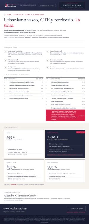 Curso online oposiciones Arquitecto/a Cuadrilla de Añana 2026