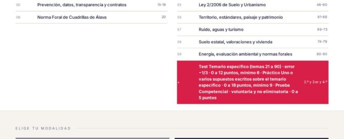 Curso online oposiciones Arquitecto/a Cuadrilla de Añana 2026