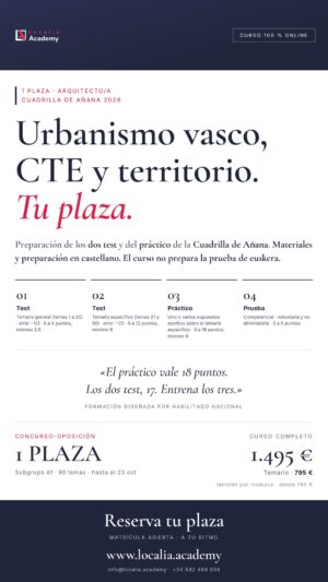 Curso online oposiciones Arquitecto/a Cuadrilla de Añana 2026