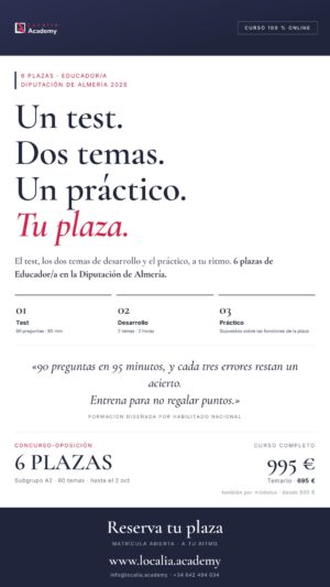 oposiciones educador diputacion almeria 2026 · cartel story Localia