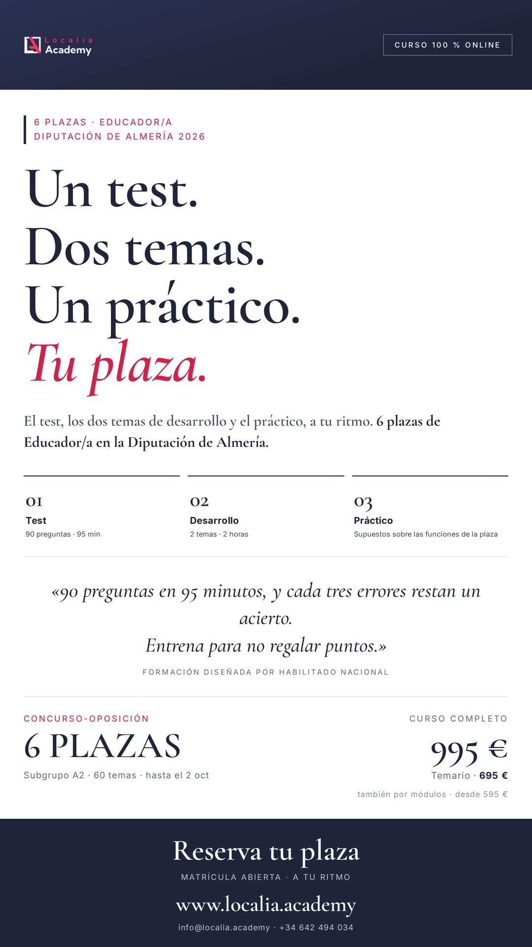 oposiciones educador diputacion almeria 2026 · cartel story Localia