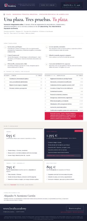 Curso online oposiciones Ingeniero/a Técnico/a Industrial Diputación Provincial de Almería 2026