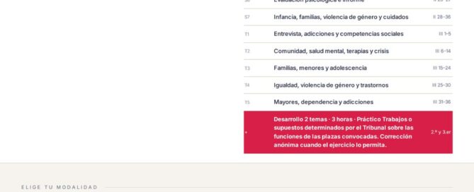 Curso online oposiciones Psicólogo/a Diputación Provincial de Almería 2026