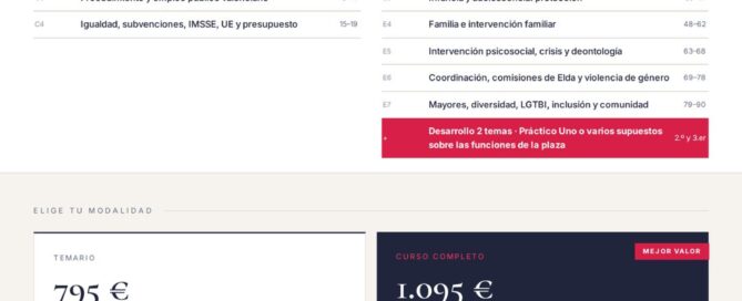Curso online oposiciones Psicólogo/a Instituto Municipal de Servicios Sociales de Elda 2026