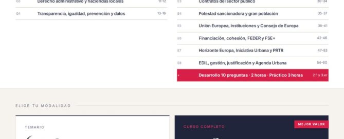 Curso online oposiciones Técnico/a Medio de Proyectos Europeos Ayuntamiento de Fuenlabrada 2026