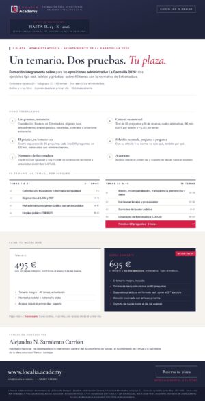 Curso online oposiciones Administrativo/a Ayuntamiento de La Garrovilla 2026