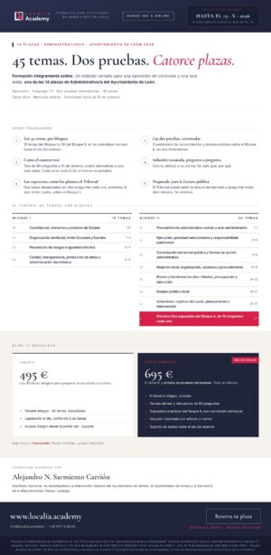 Curso online oposiciones Administrativo/a Ayuntamiento de León 2026
