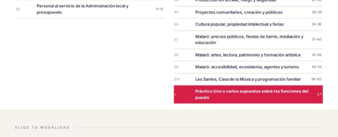 Curso online oposiciones técnico cultura Mataró 2026