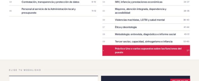 Curso online oposiciones trabajador social Mataró 2026