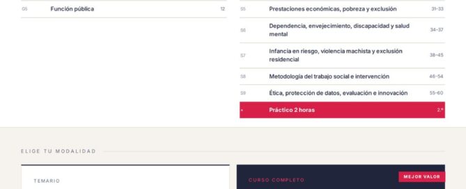 Curso online oposiciones Trabajador/a Social Ajuntament de Palafrugell 2026