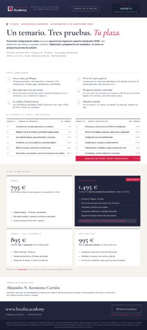 Curso online oposiciones Ingeniero/a Superior Ayuntamiento de Santpedor 2026