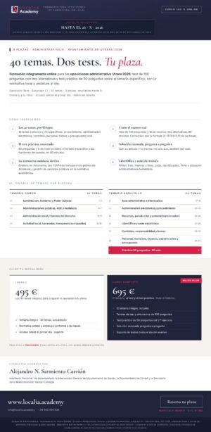 Curso online oposiciones Administrativo/a Ayuntamiento de Utrera 2026