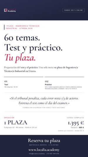Curso online oposiciones Ingeniero/a Técnico/a Industrial Ayuntamiento de Utrera 2026