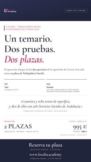 Curso online oposiciones Trabajador/a Social Ayuntamiento de Utrera 2026