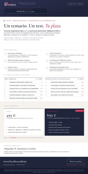 Curso online oposiciones Administrativo/va Ayuntamiento de Valldemossa 2026