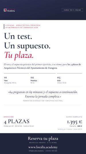 oposiciones arquitecto técnico zaragoza 2026 · cartel story Localia