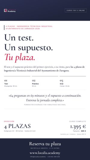 oposiciones ingeniero técnico industrial zaragoza 2026 · cartel story Localia