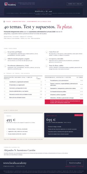 Curso online oposiciones Administrativo/a Ayuntamiento de La Iruela 2026