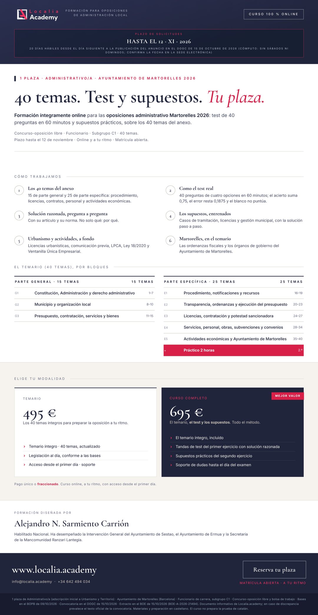 Curso online oposiciones Administrativo/a Ayuntamiento de Martorelles 2026 Curso online oposiciones Administrativo/a Ayuntamiento de Martorelles 2026