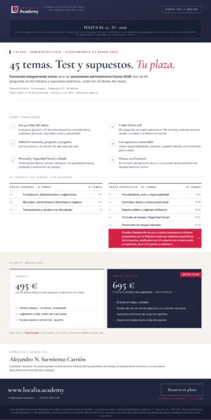 Curso online oposiciones Administrativo/a Ayuntamiento de Osuna 2026