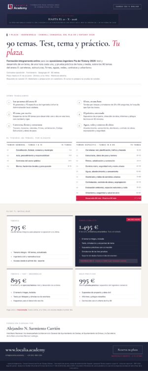 Curso online oposiciones Ingeniero/a Consell Comarcal del Pla de l'Estany 2026