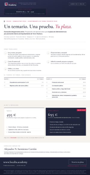 Curso online oposiciones Administrativo/a Ayuntamiento de Torre-Pacheco 2026