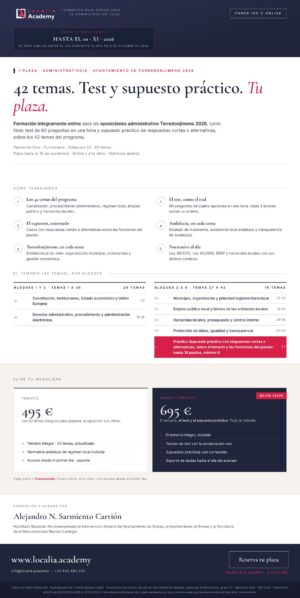 Curso online oposiciones Administrativo/a Ayuntamiento de Torredonjimeno 2026