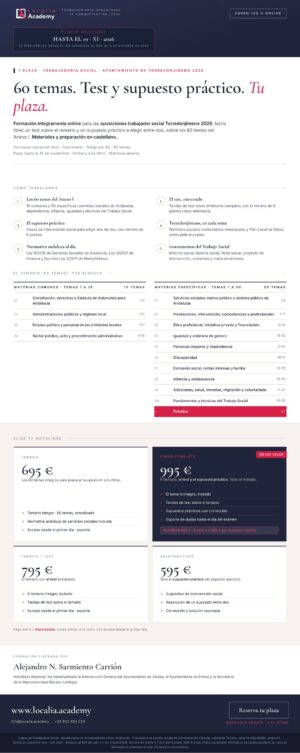 Curso online oposiciones Trabajador/a Social Ayuntamiento de Torredonjimeno 2026